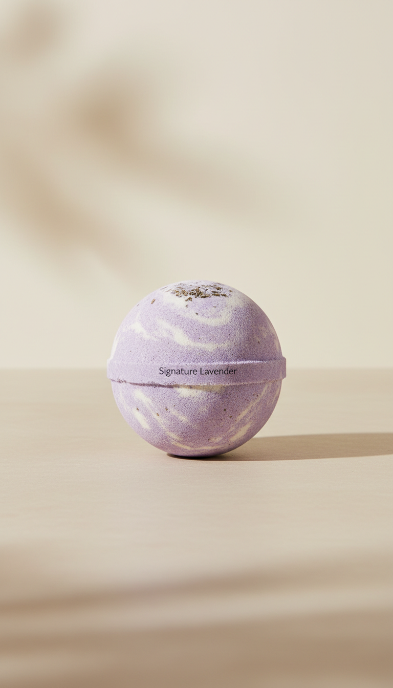Lavender bath bomb with shea butter